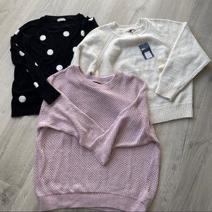 Three Womens Sweaters Size Small Express, Universal Thread & Mindy Mae’s Market